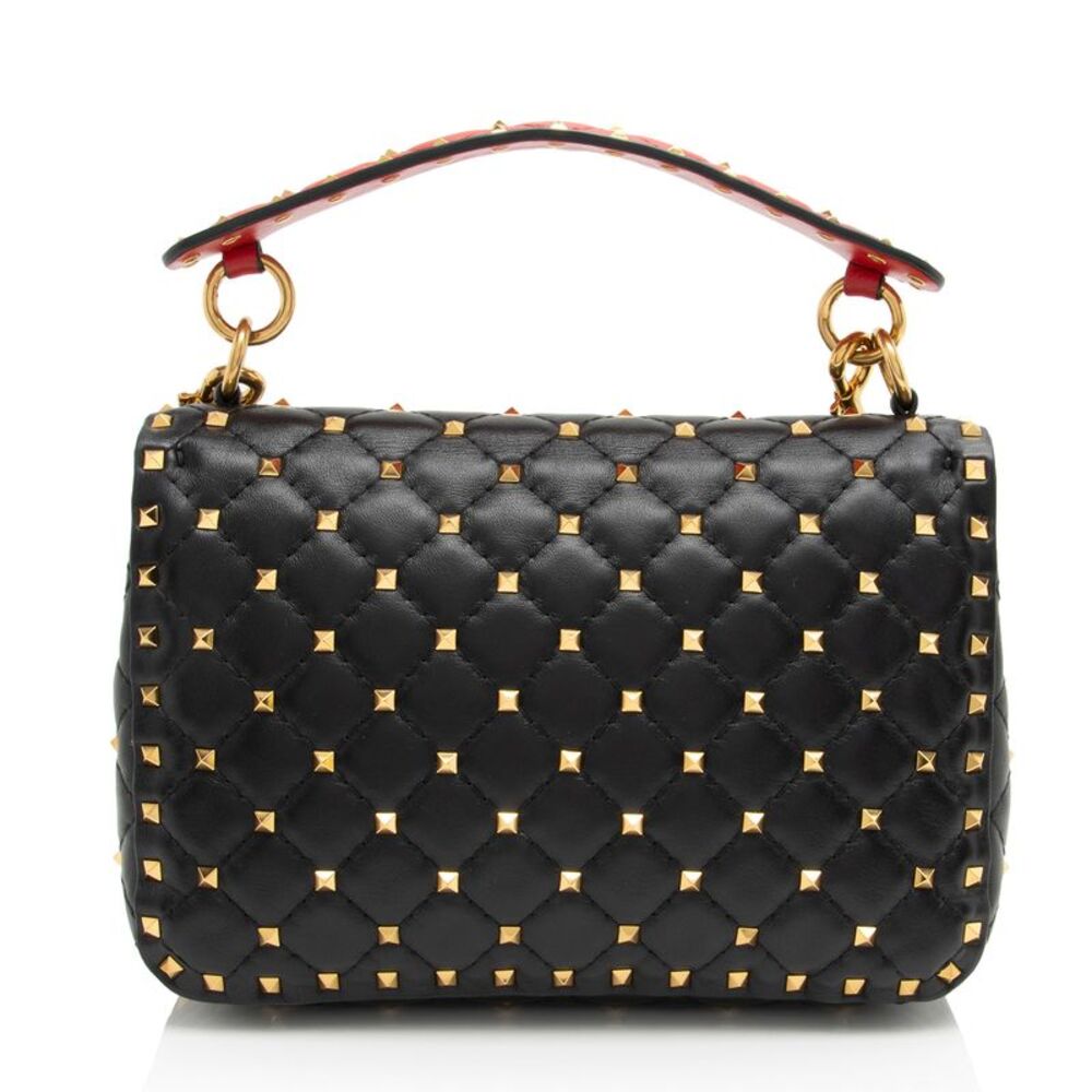 Valentino Calfskin Rockstud Spike Up Shoulder Bag - Picture 3 of 13